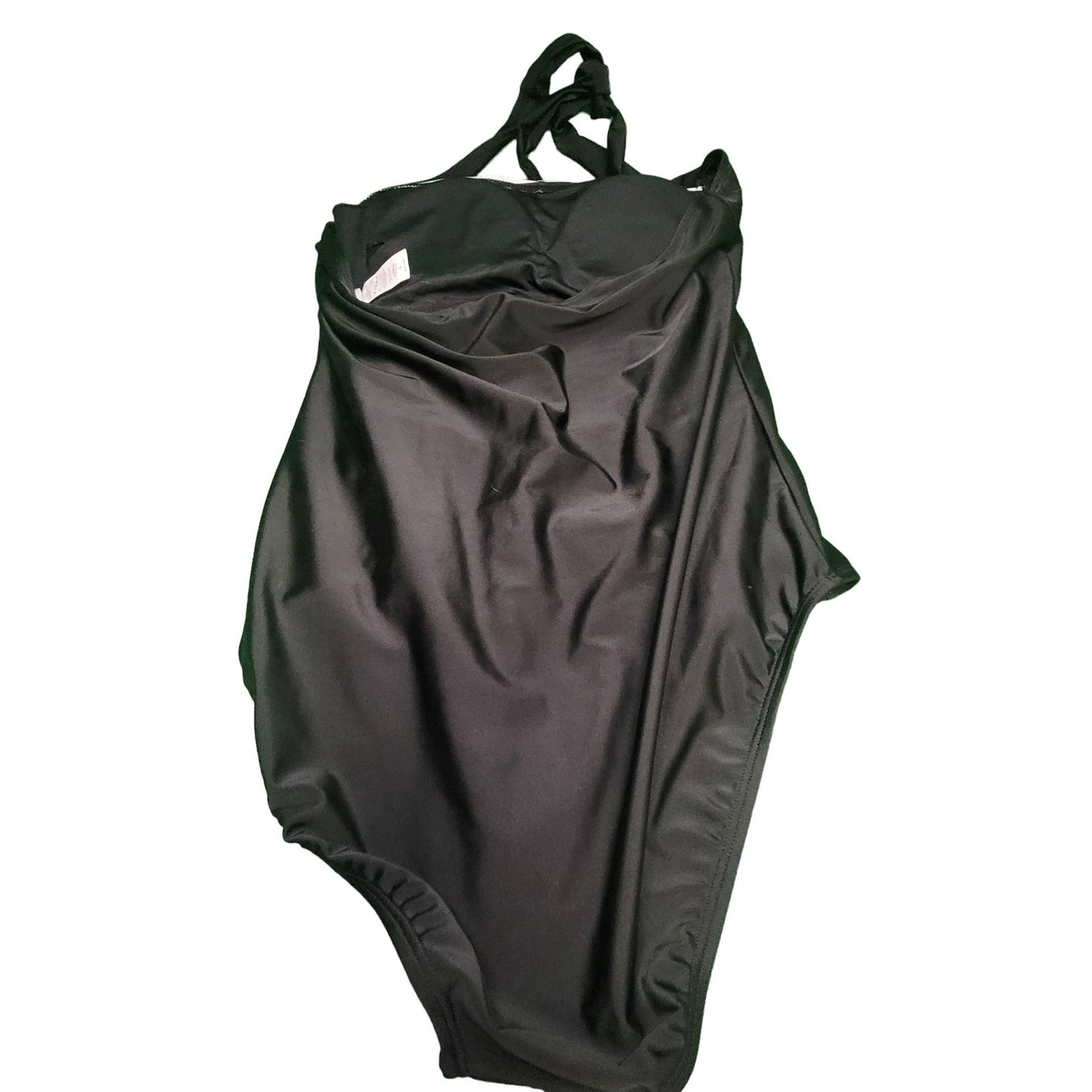 Smismivo Halter One Piece Slimming Vintage Retro Ruched Push Up Swim, L (12-14)