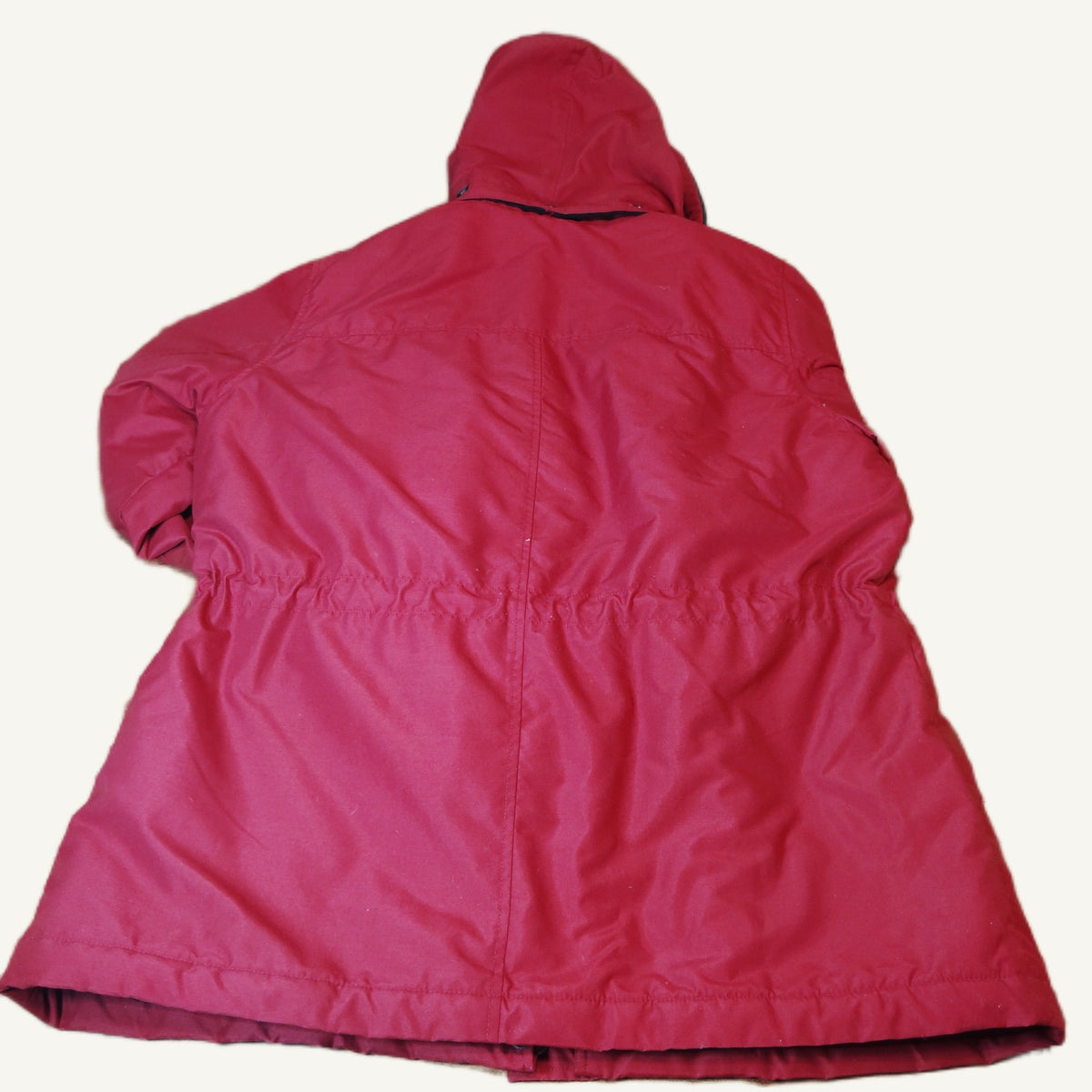 Blair L Red Insulated Hooded Parka Coat - Polyester Shell Winter Jacket