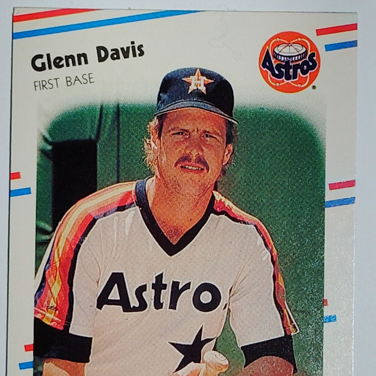 1988 Fleer Glenn Davis #445 Houston Astros First Base - All-Star Slugger VG/EX