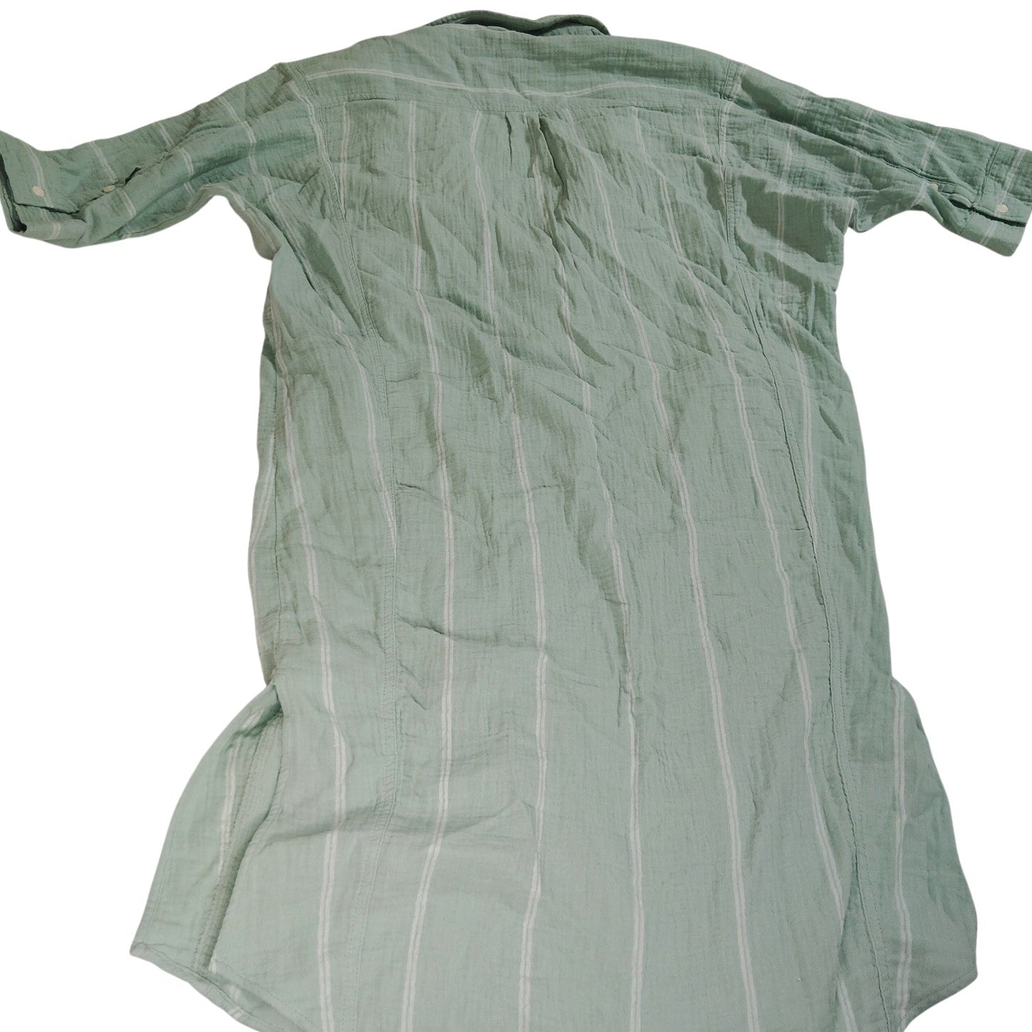 Universal Thread Women’s Green Stripe Short Sleeve Button Down Shirtdress M