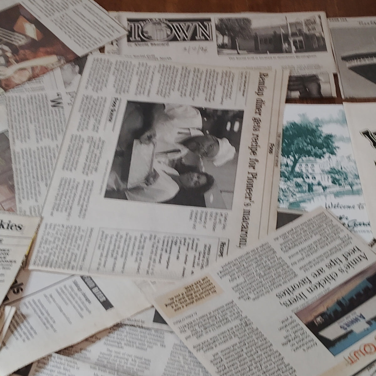 90s Alabama Restaurant Newspaper Clippings Ephemera Collection - Local History