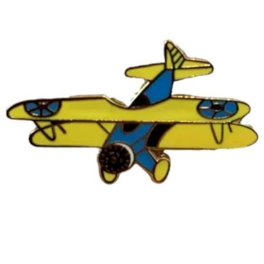 USN PT-17 Stearman Airplane Metal Hat, Vest or Lapel Collectors Pin 1-1/8"W x 5/8"H