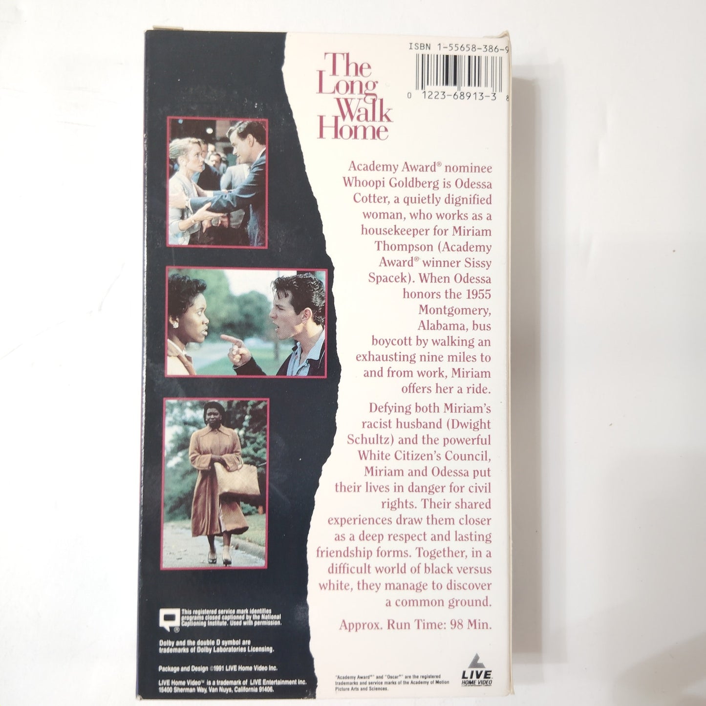 The Long Walk Home VHS 1991 Whoopi Goldberg Sissy Spacek Drama