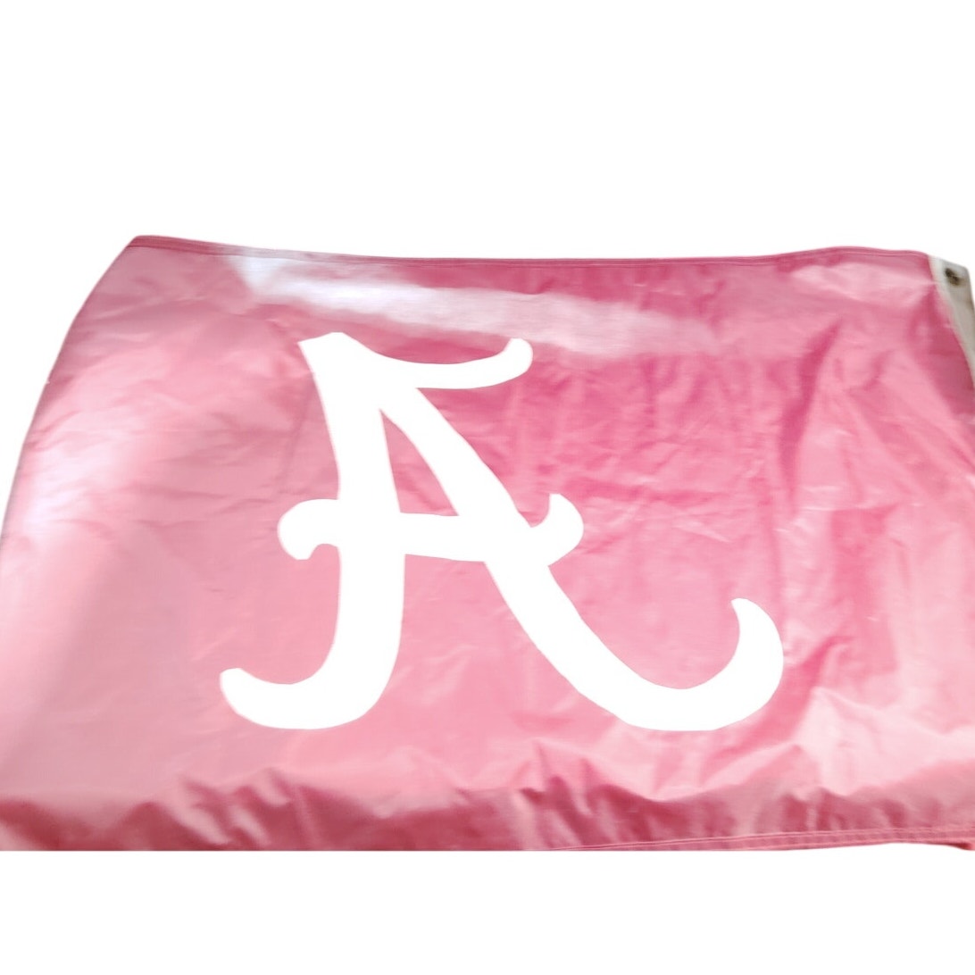 University of Alabama Crimson Flag - 34" x 22.5" - Sewn Iconic "A" - Canvas Header w/ Brass Grommets