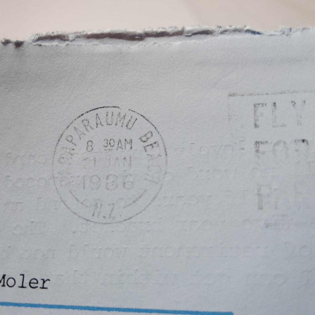 1986 New Zealand Aerogramme w/ Letter & 45c Stamp - Postmarked Paraparaumu