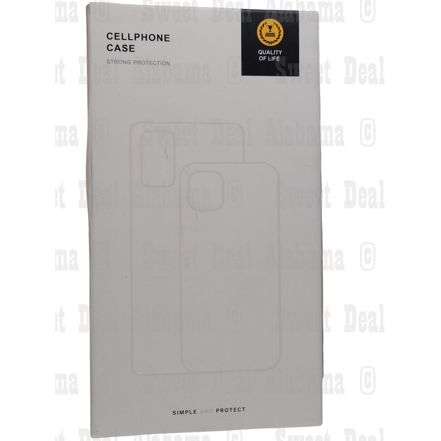 Quality of Life- For iPhone 14 Pro Max Case, Clear w/ Blue Trim Case