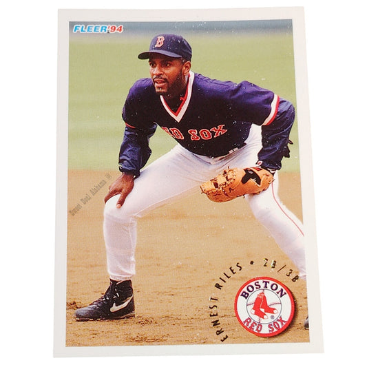 Ernest Riles, Boston Red Sox, #40,  1994 Fleer Baseball Collector's Card