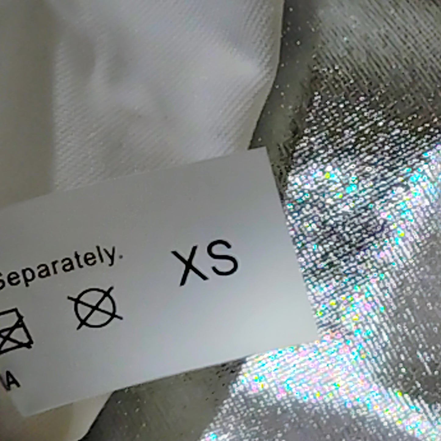 Metallic Silver High‑Shine Shorts – XS – 82/18 Poly/Elastane – 3" Inseam – NWOT