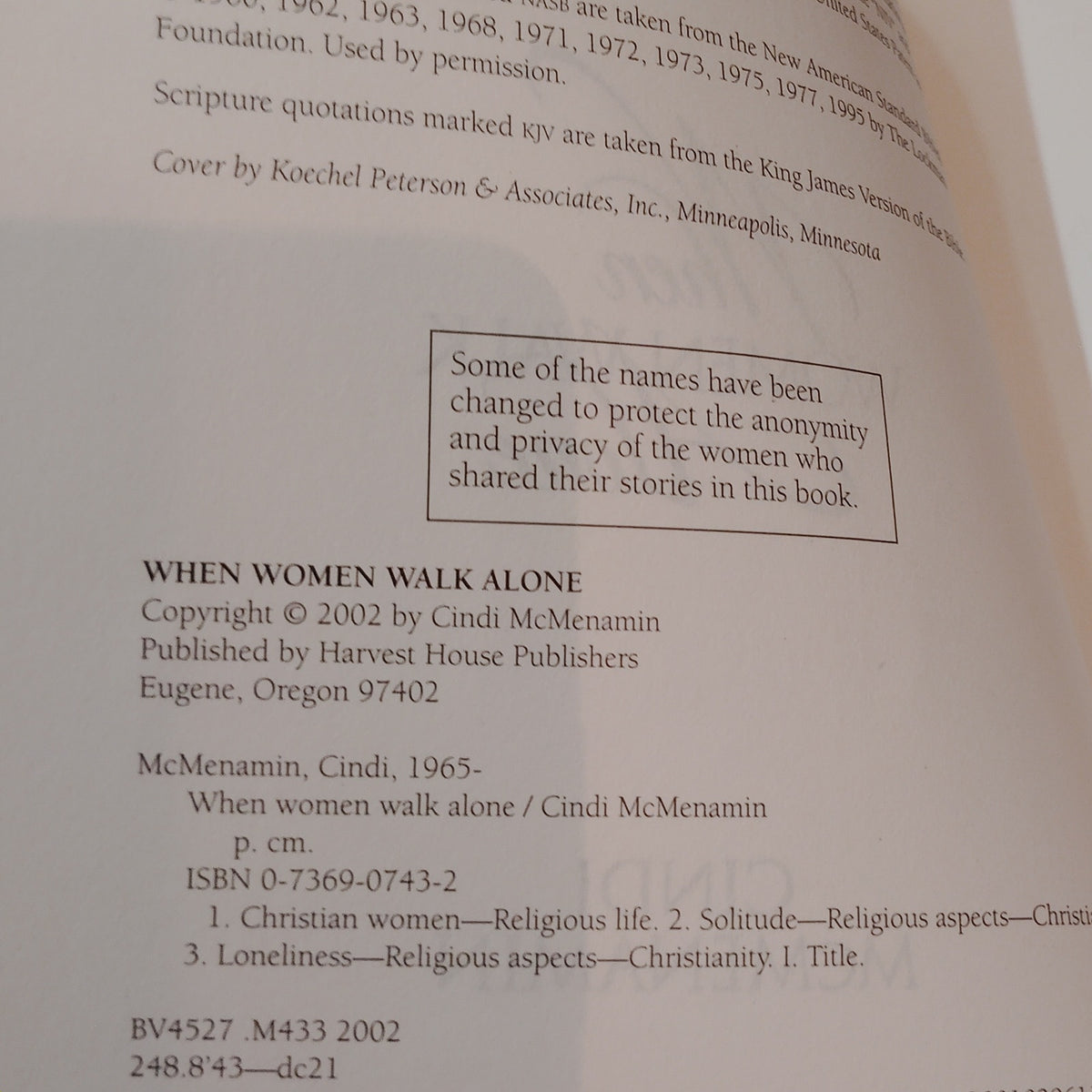 When Women Walk Alone: Finding Strength & Hope Through Seasons of Life - 2002 SC