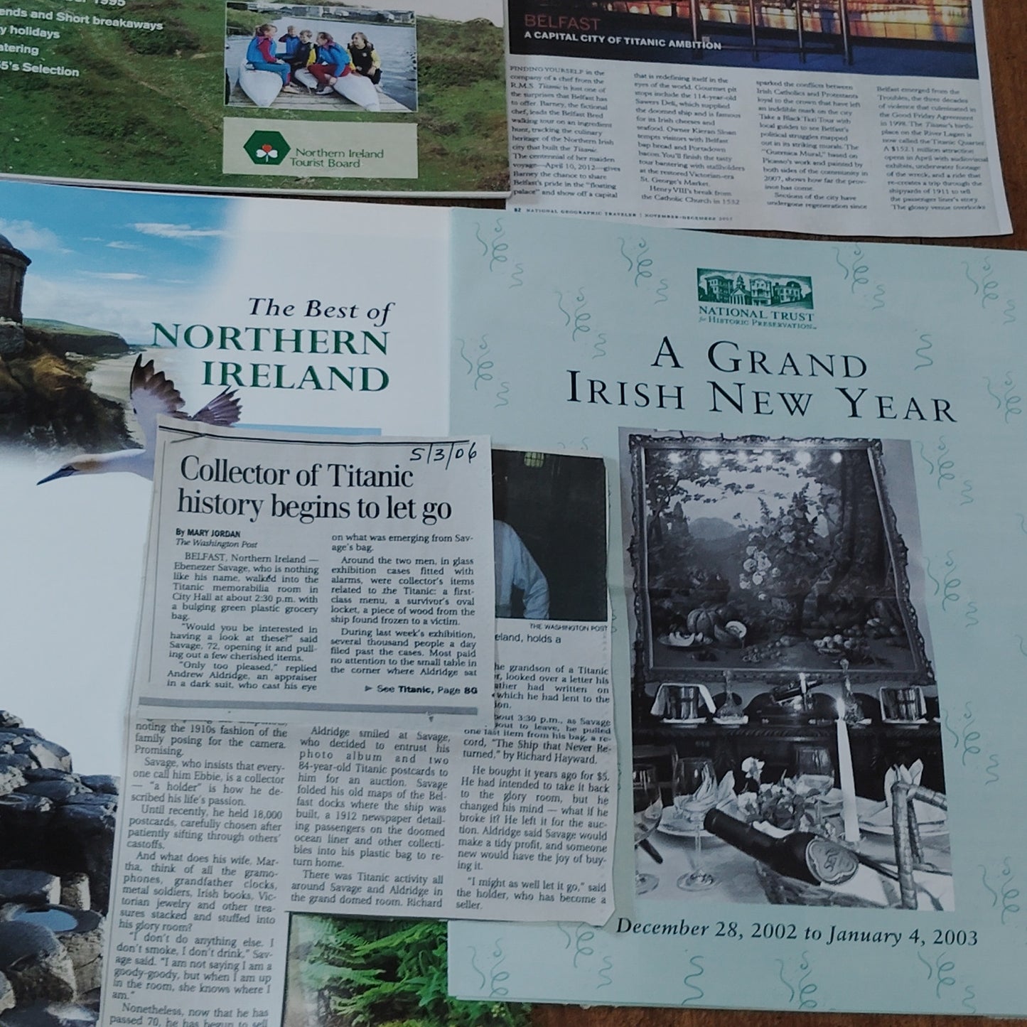 Northern Ireland Travel Ephemera Collection - Brochures & Newspaper Clips