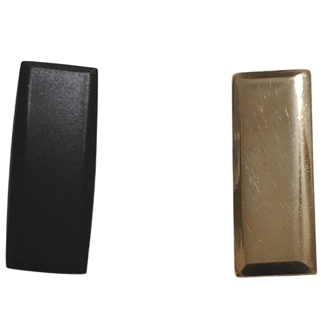 2 Sta-Brite U.S. Lieutenant Insignia (1) Black, (1) Gold Lapel Pins, 1" × 3/8"