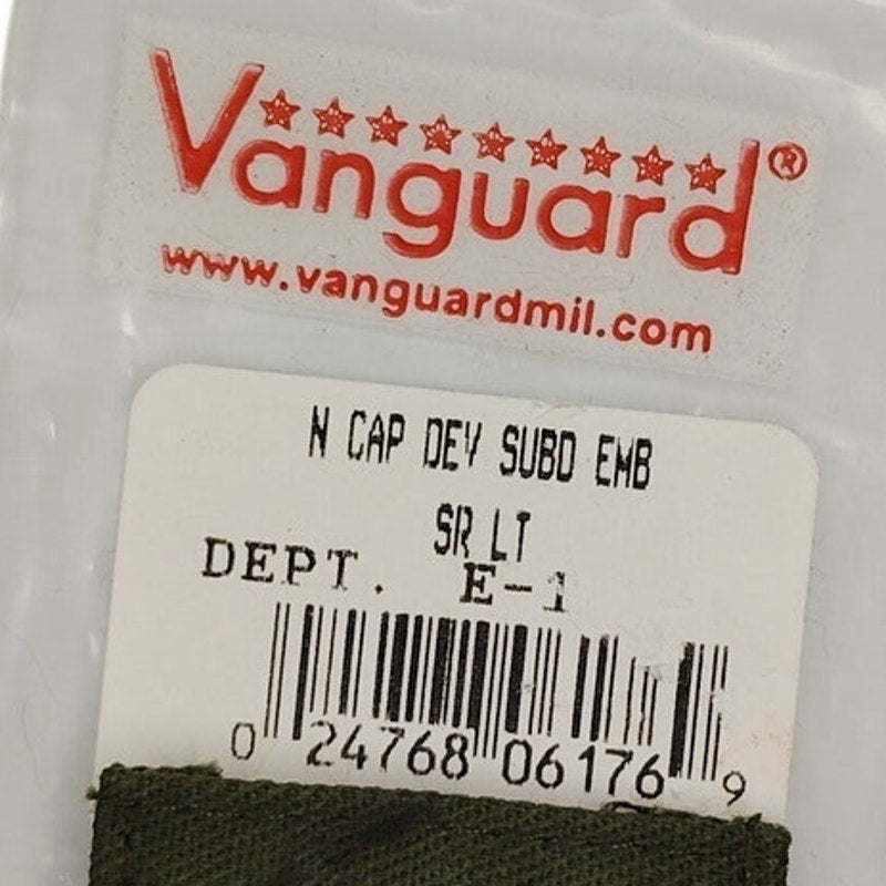 US Navy LT O‑3 Subdued OD Cap Device Patch 1‑3/4" × 1‑1/2" TE Sew‑On