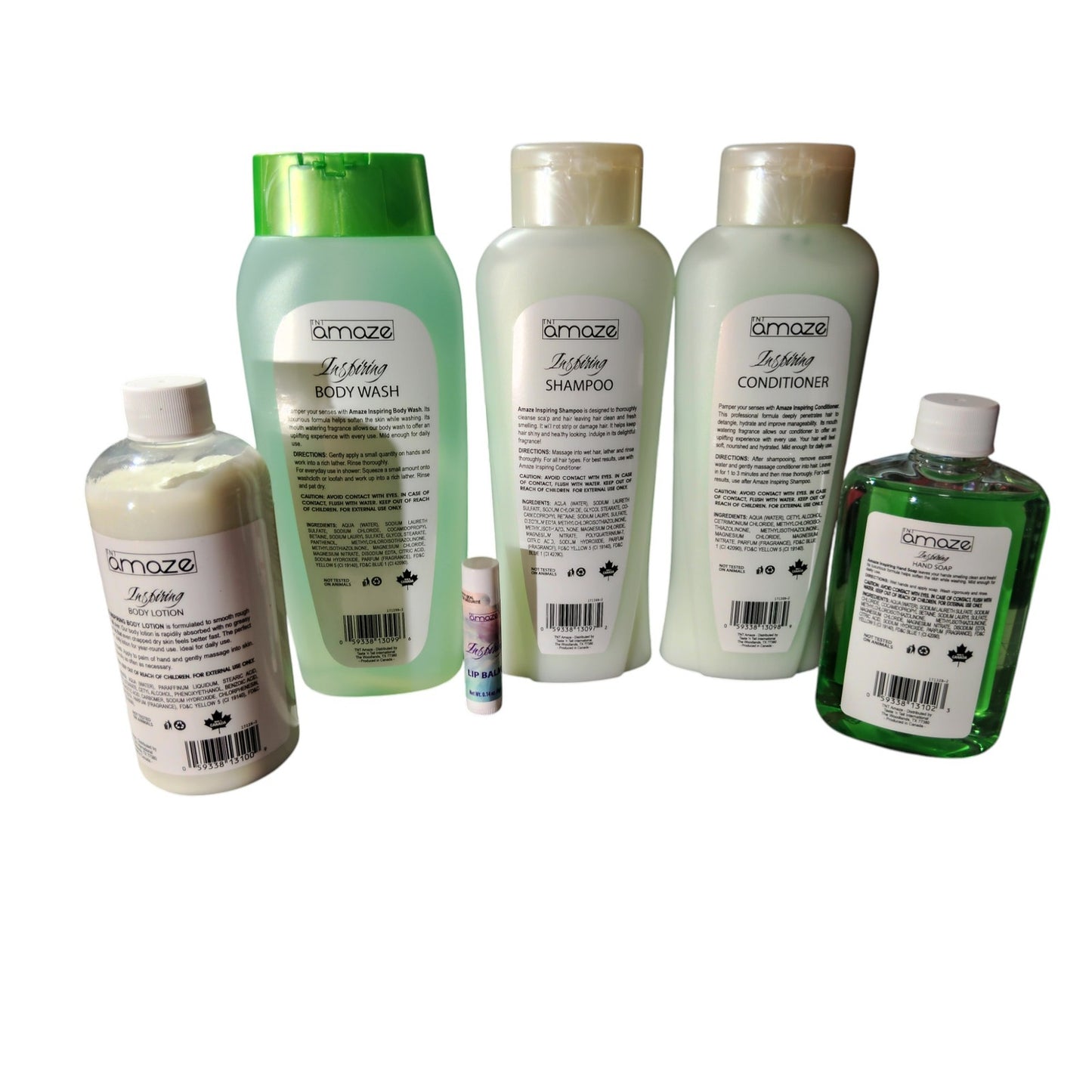 6 PCS Amaze Inspiring Bathroom Amenities Set, Shampoo, Conditioner, Balm, Soaps