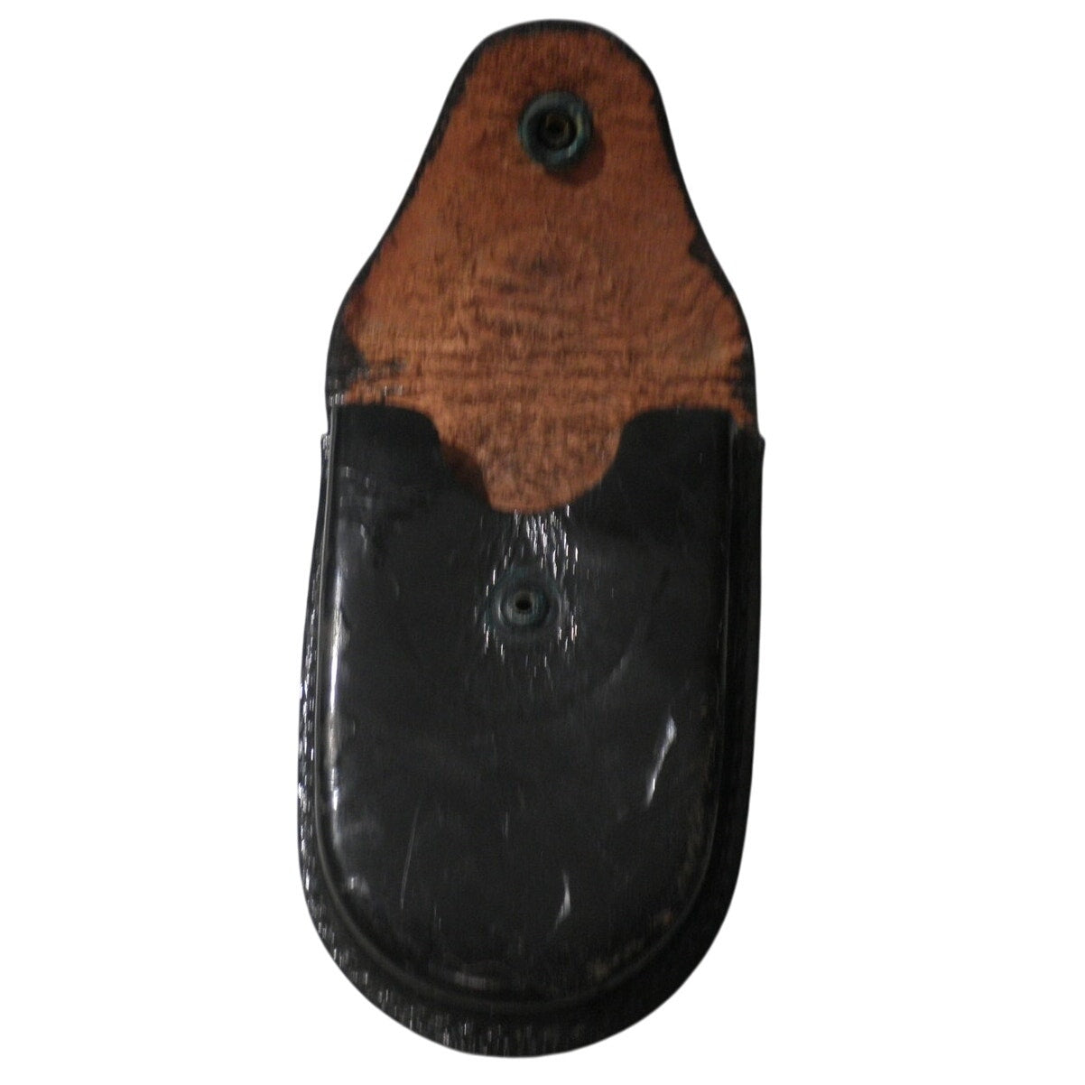 2x Vintage Leather Handcuff Holster Cases – Belt Attached, Non-Working Snaps, No Markings