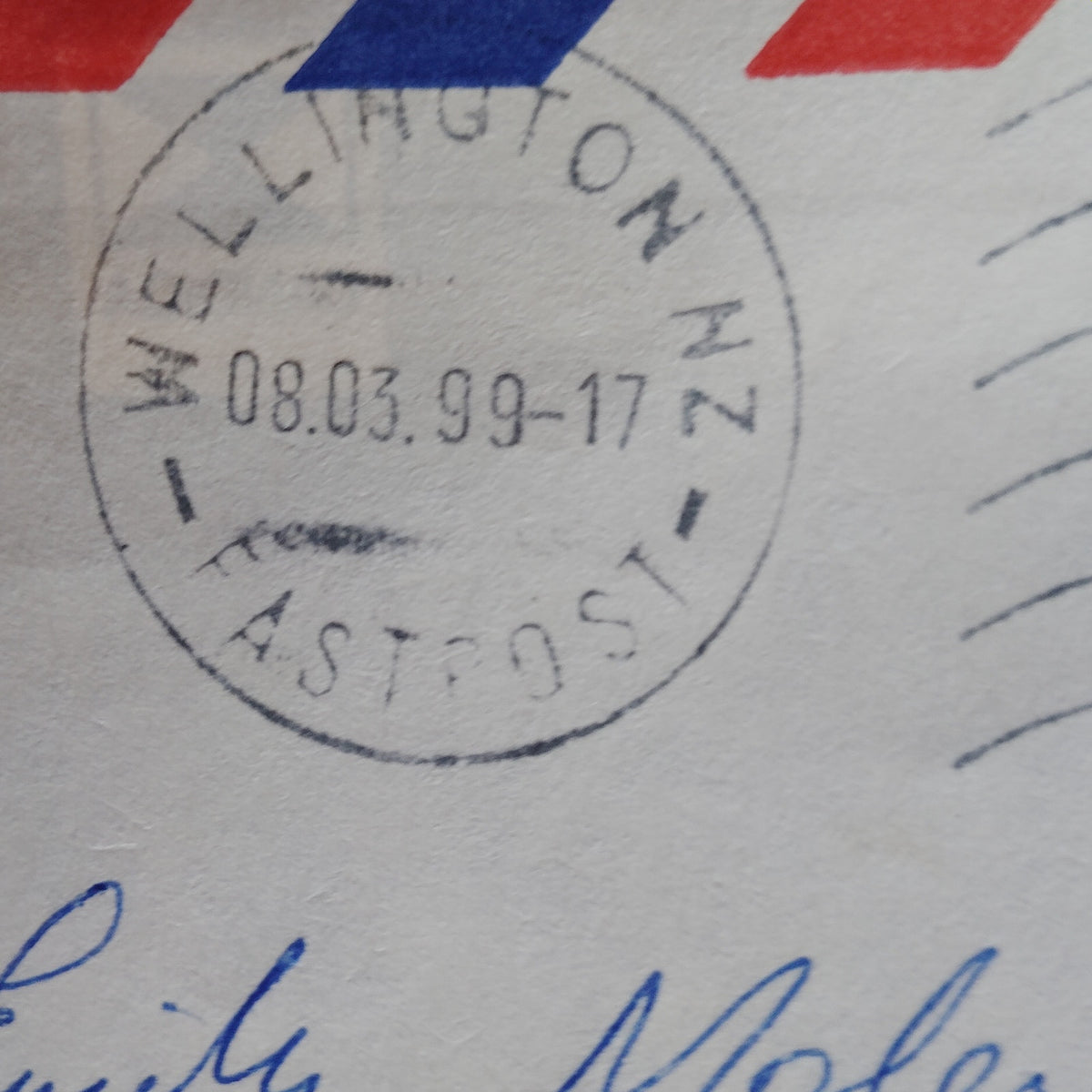 1999 New Zealand Airmail Cover $1.50 Horse Stamp Wellington Postmark to USA
