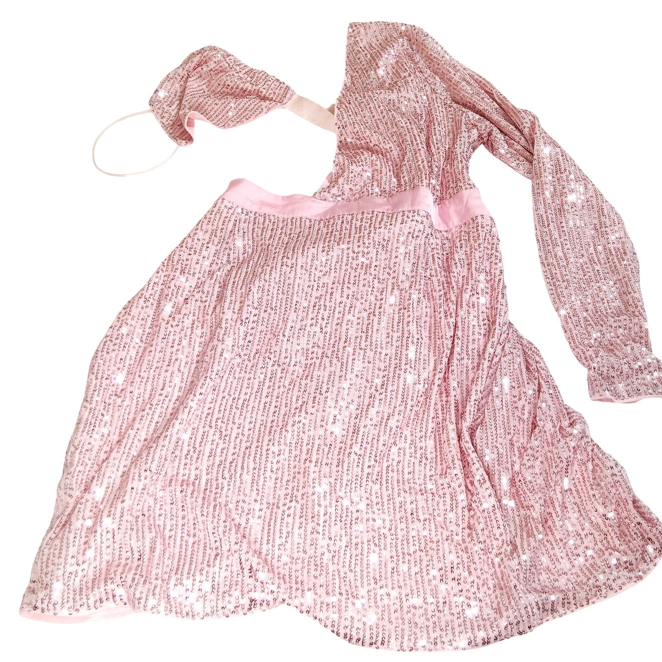 Area Stars Cutout Sequin Mini Dress Pink L