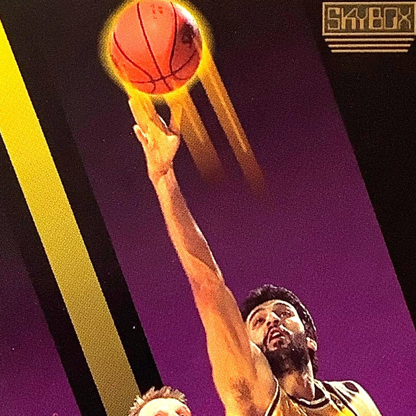 Vlade Divac, Card #135, Los Angeles Lakers, 1990 NBA Skybox NM+