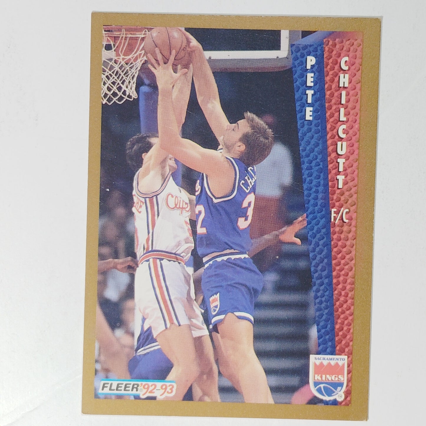 1992–93 Fleer Pete Chilcutt #422 – Sacramento Kings – NBA Card