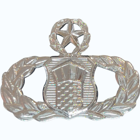 USAF Master Air Traffic Controller Novelty Hat Lapel Pin Silver Tone 1‑5/8" × 1‑1/4"