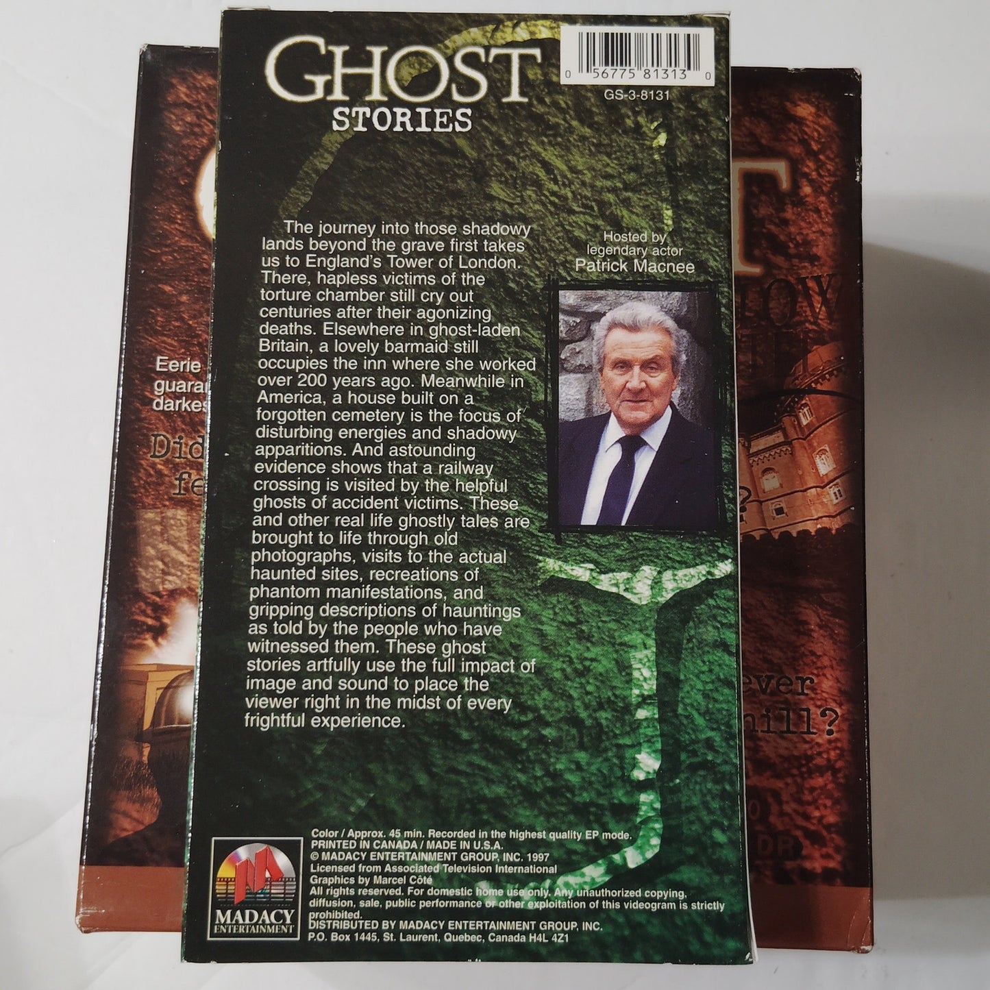 Ghost Stories VHS 6‑Tape Box Set 1997 Patrick Macnee Paranormal