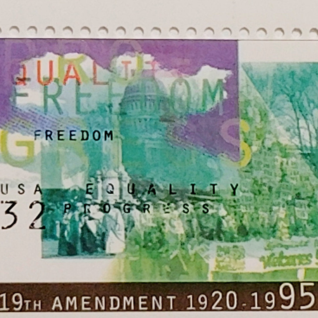 Block of 2 – 1995 USA 32¢ 19th Amendment MNH Scott 2980 Plate Block