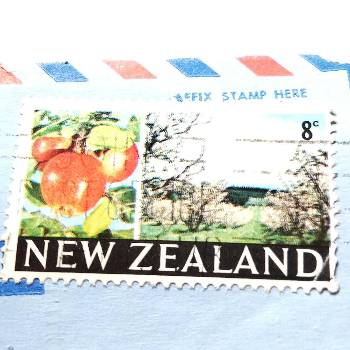 1970 New Zealand Aerogramme to USA w/ Original Letter, 8c Wellington Stamp