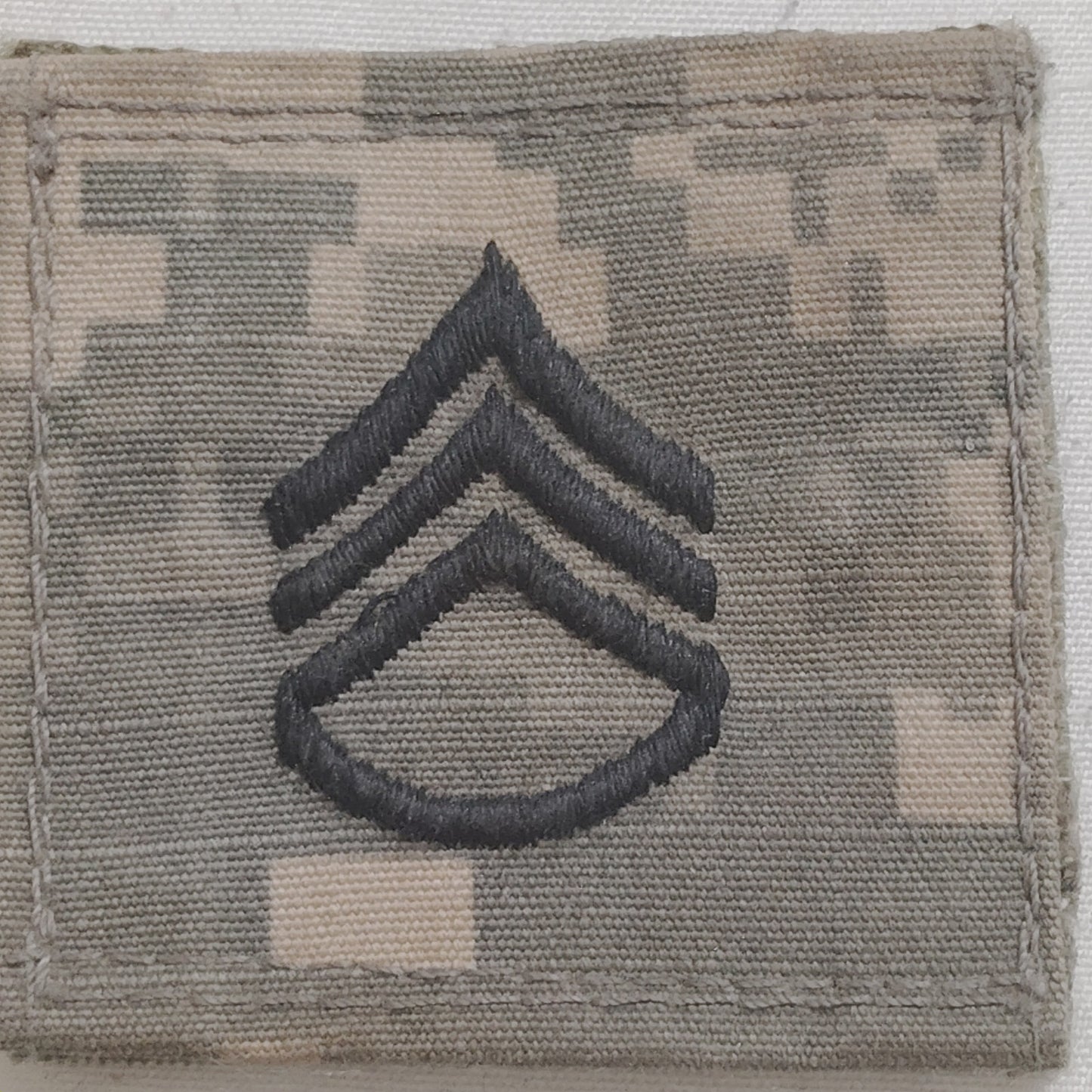 U.S. Army Staff Sergeant (SSG) Patch – Digital ACU – 2" × 2" Hooked Device – E‑6
