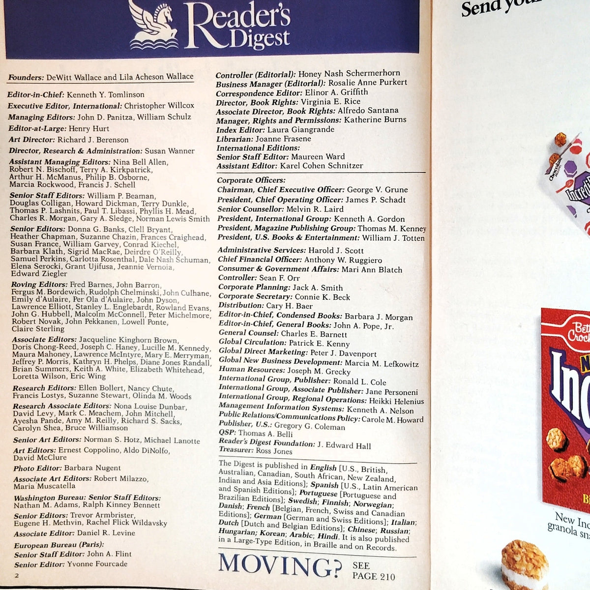 Reader's Digest October 1992 Bush vs. Clinton Debate Magazine Vintage