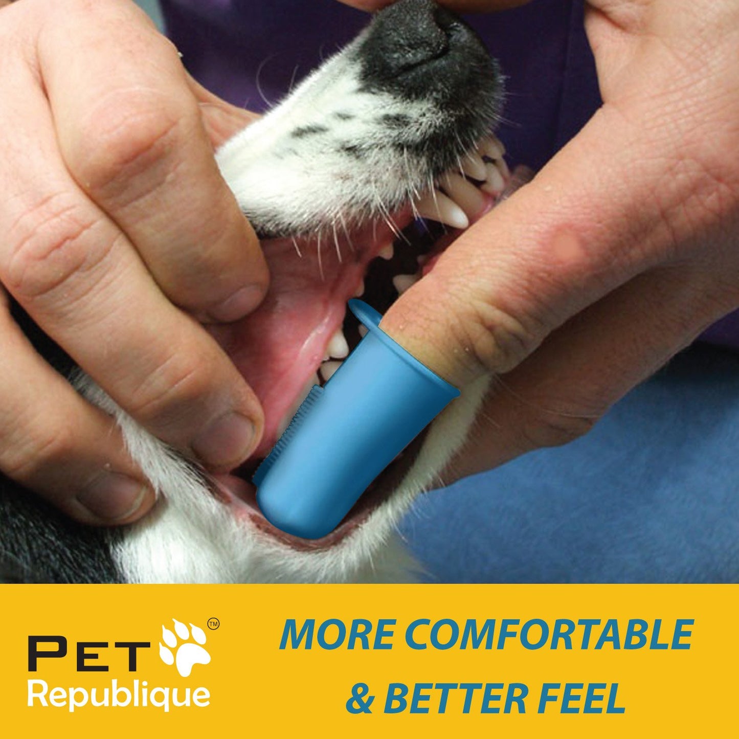 Pet Republique Dog & Cat Finger Toothbrush 6‑Count Soft Silicone Brushes