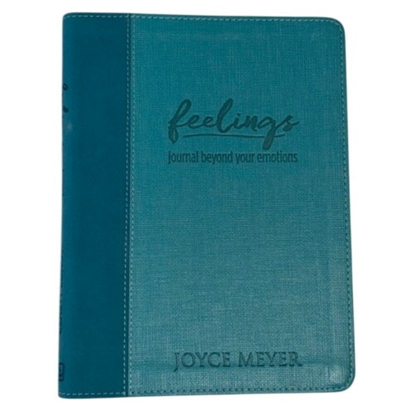 Joyce Meyer Feelings Journal - Teal Faux Leather Devotional 8.5" x 6.5"
