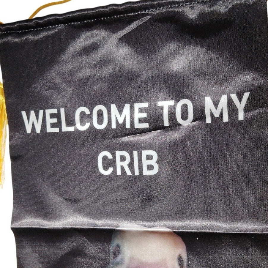 Welcome to My Crib Duck Wall Tapestry 12×18 in Double‑Sided Hanging Banner