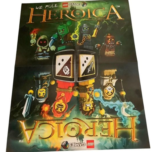 LEGO Heroica, We Rule Lego Games 2-Sided Poster, 2011, 15-3/4"W x 20-1/4"H