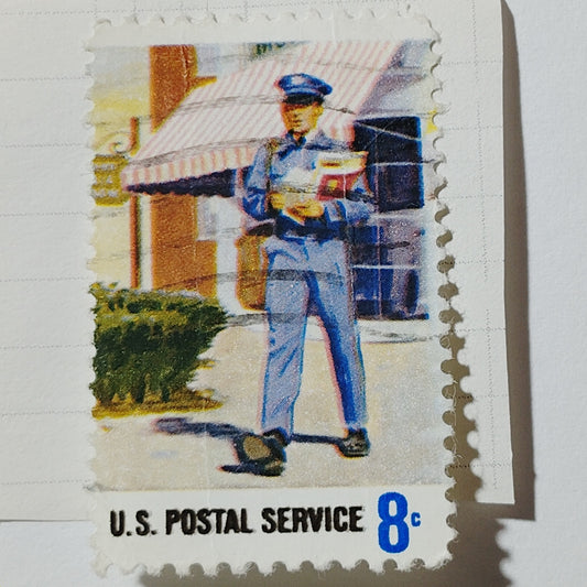 1973 US 8c Letter Carrier Postal Employees Stamp #1497 Used Cancelled