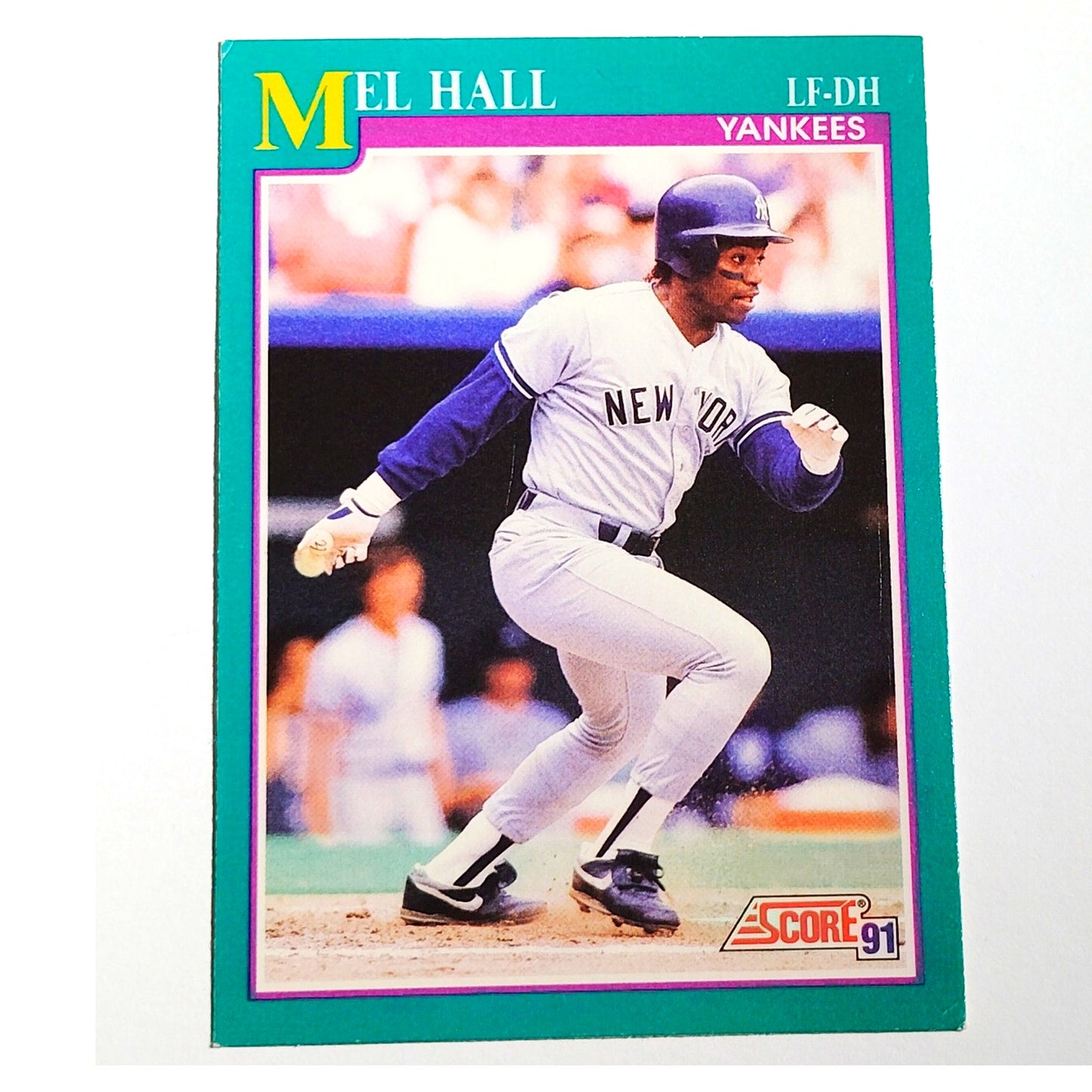 1991 Score Mel Hall #166 New York Yankees Outfielder MLB Baseball Card NM