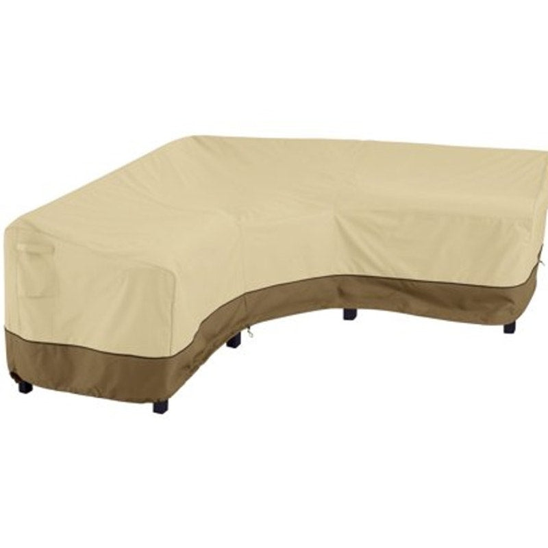 Classic Accessories Veranda Water-Resistant 100 Inch Patio V-Shaped Sectional Lounge Set Cover, NIB
