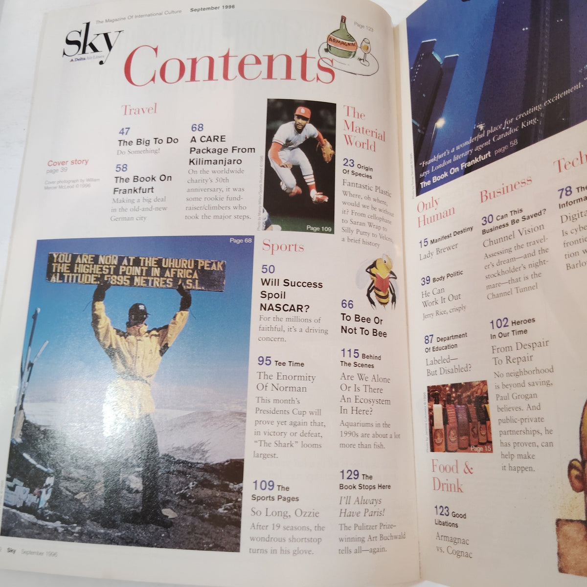 Delta Sky Magazine - September 1996 - Jerry Rice Cover - Vintage In-Flight Issue