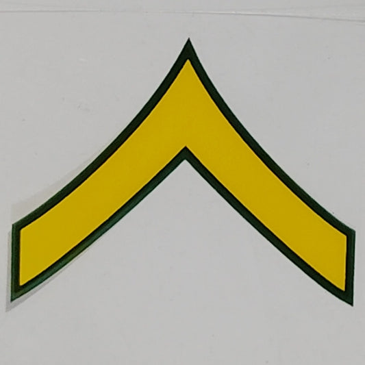 Chevron E2 Private Decal – 2" x 1.5" Adhesive Back – Outside Window – DE2‑A