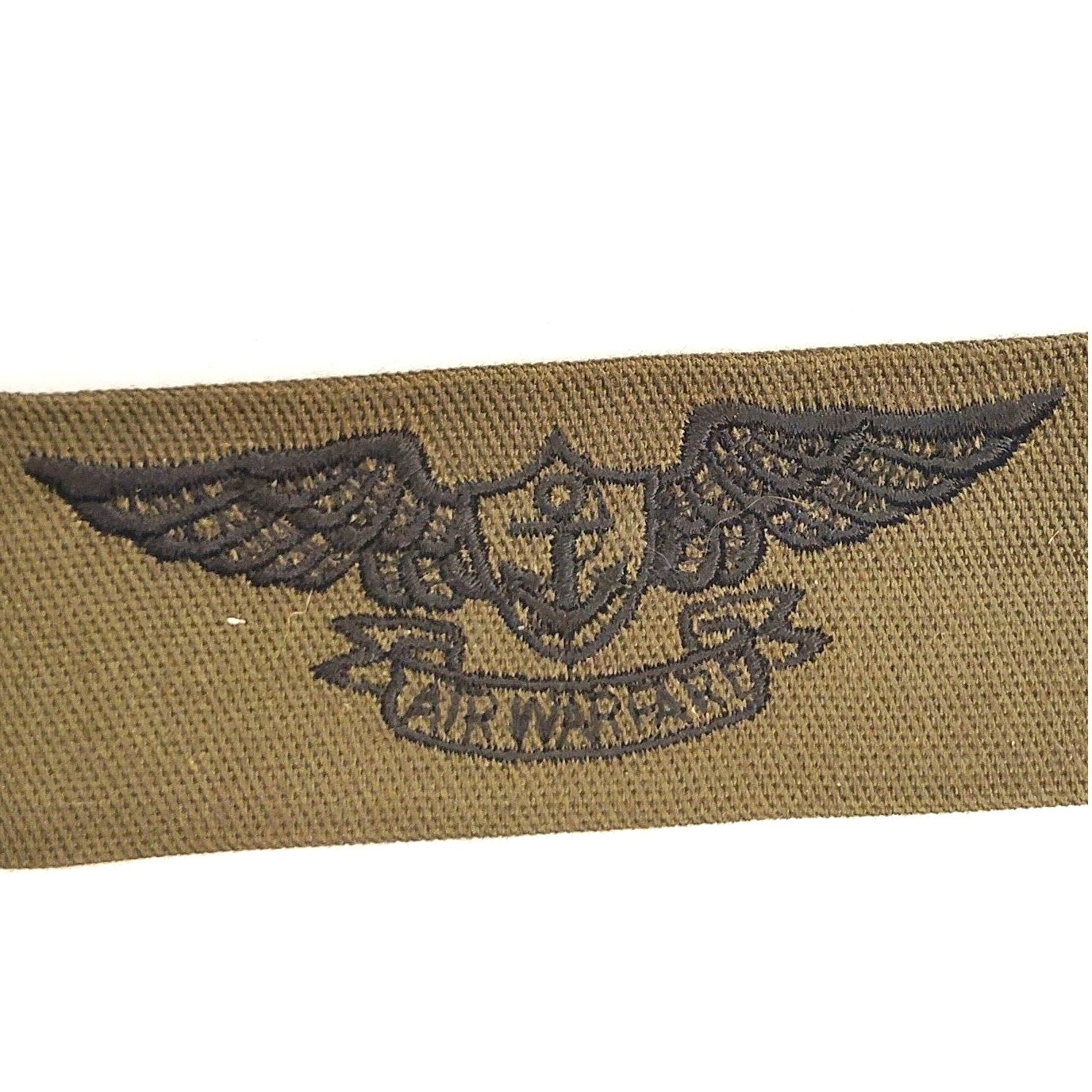 US Navy EAWS Enlisted Aviation Warfare Subdued ODG Tape 7‑7/8×1‑1/4 Folded Twill