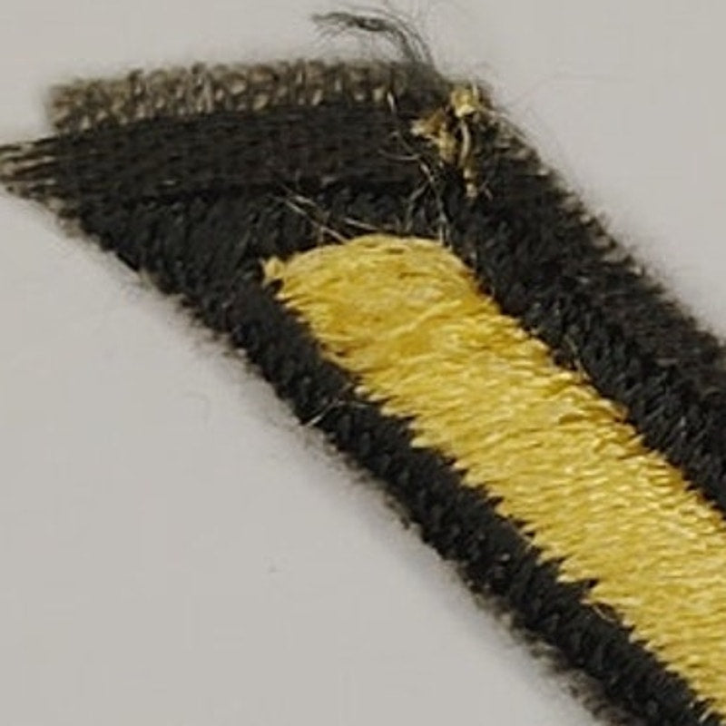 US Army Service Stripe Hash Mark Gold on Green 3‑Year Cut Edge Sew‑On