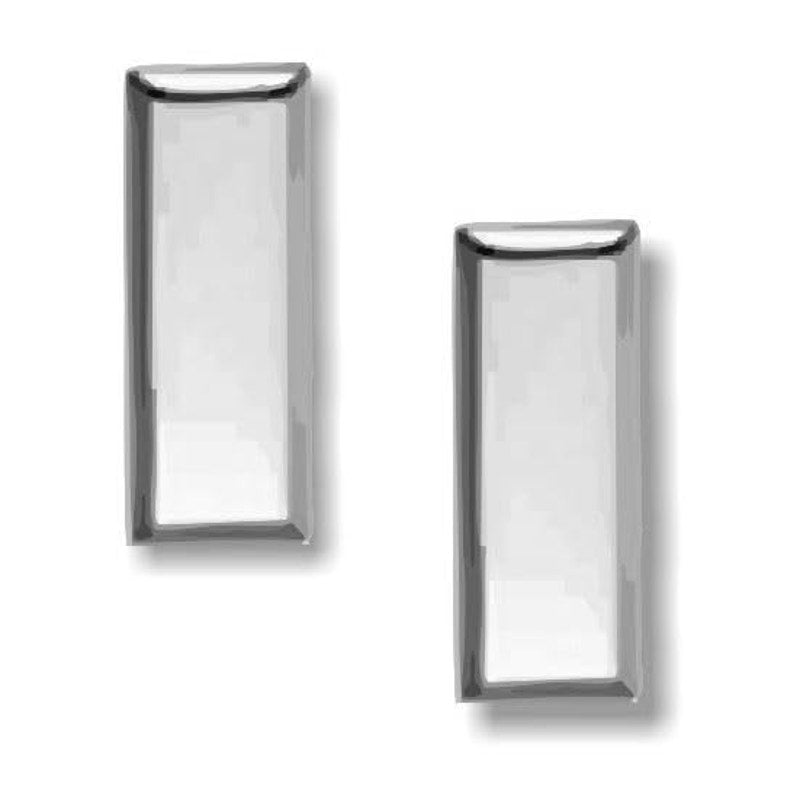 Vintage Lieutenant Rank Bars – Mini 3/4" × 1/4" – Silver Collar Device Set, 1 Pr