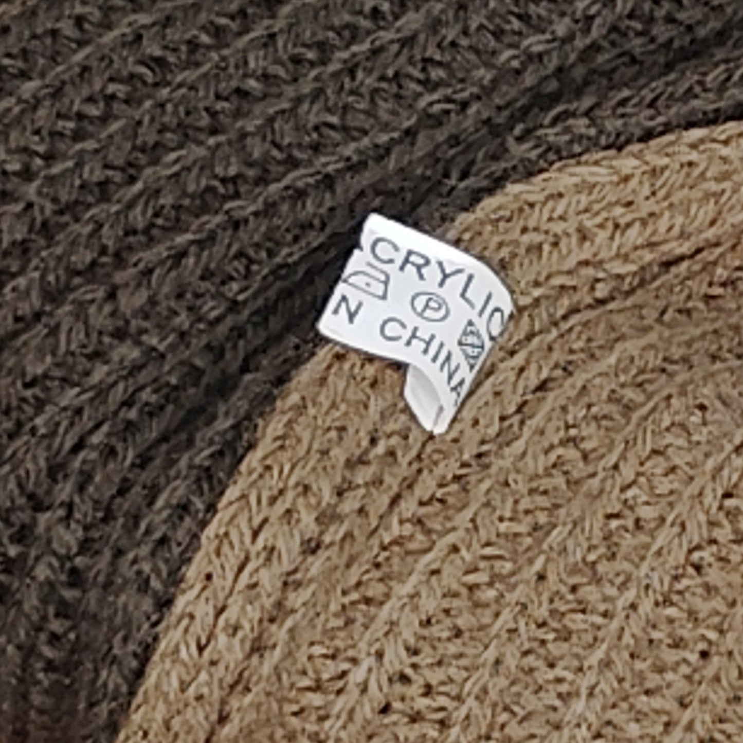 LuckyLeaf Infinity Scarf w/ Tassels Lightweight 100% Acrylic Yellow/Coffee/Khaki