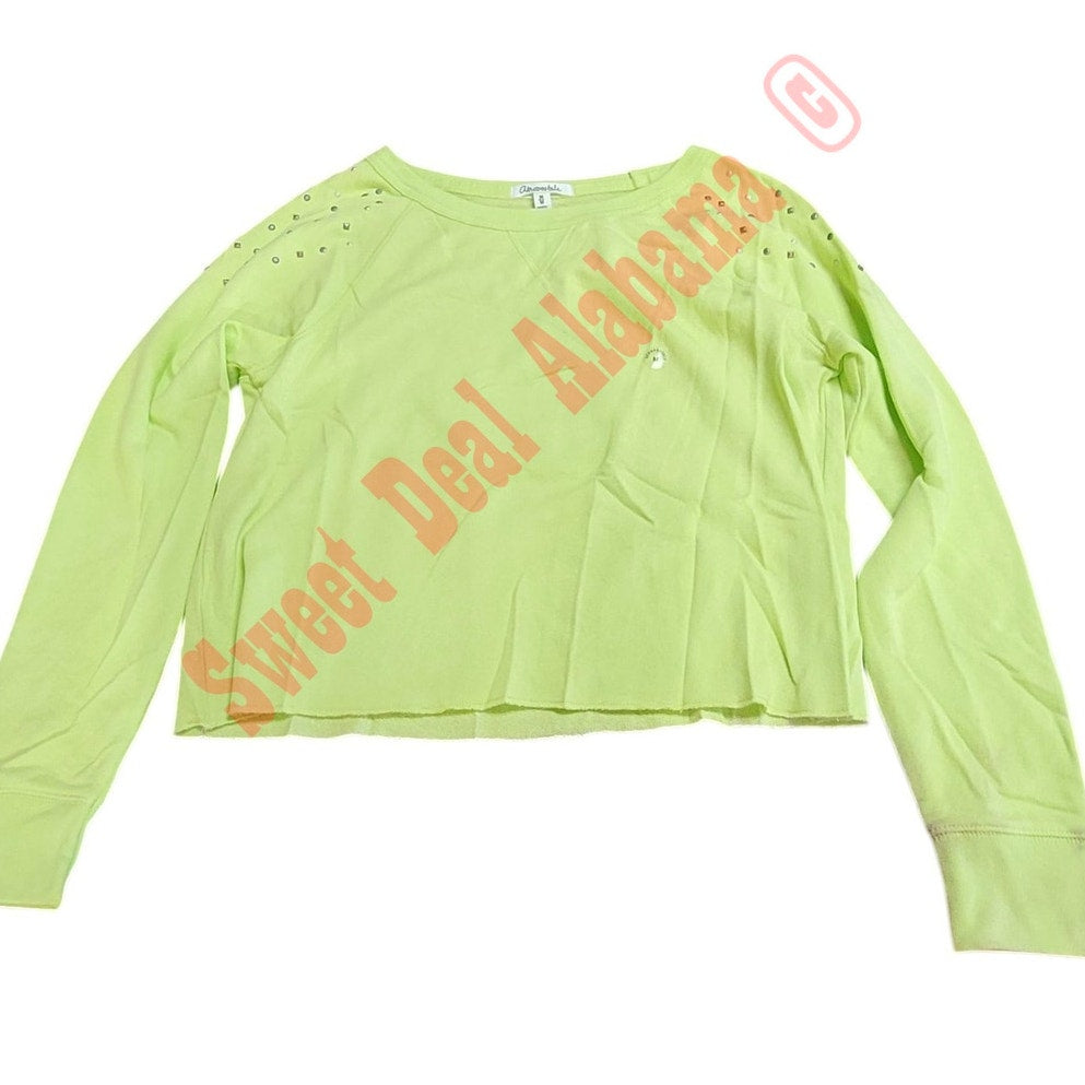 Aeropostale L/S Slightly Cropped, Studded Shoulders, Med. 34-36" Bust 19" Length
