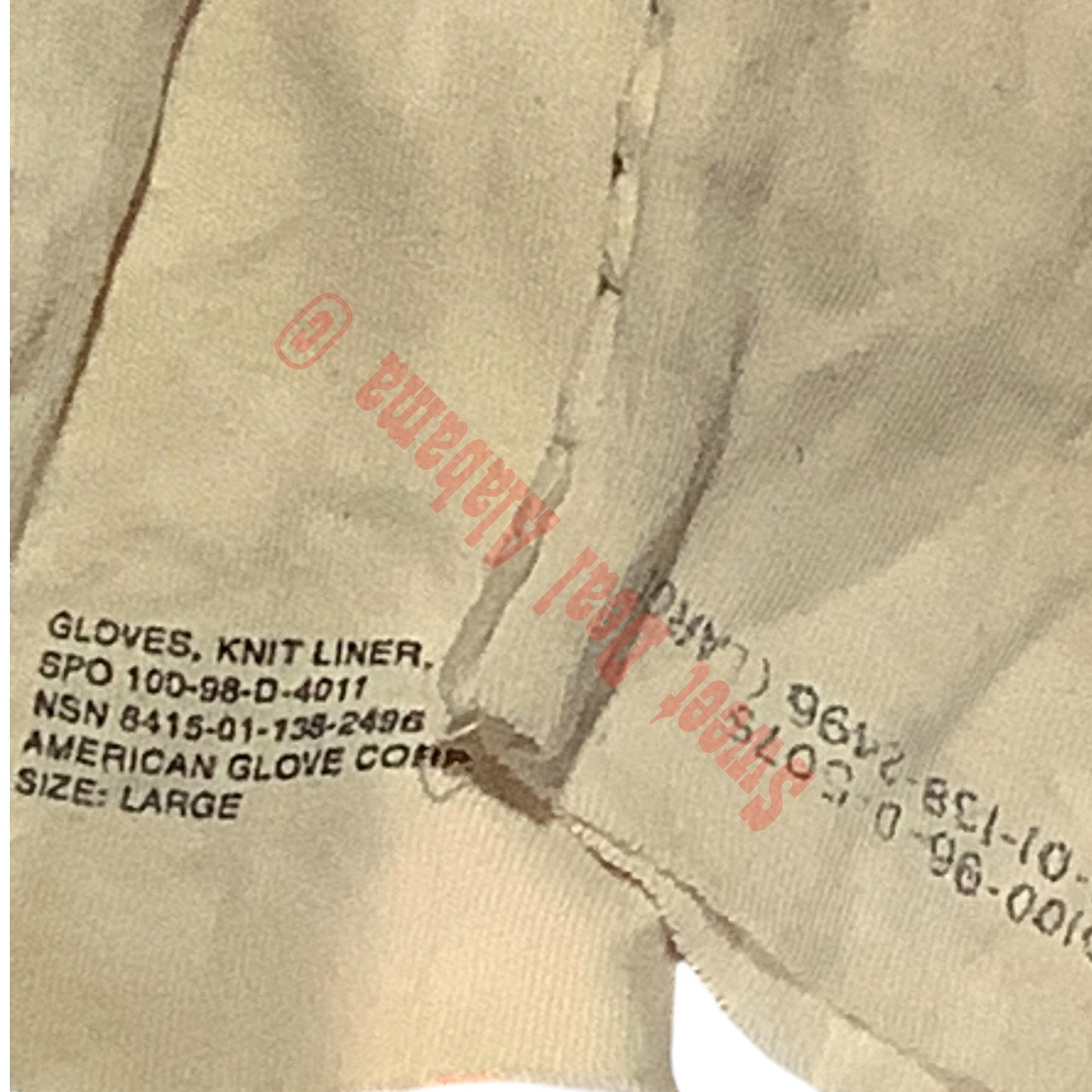Vintage EUC 1998 Military Issue Knit Glove Liner Inserts, NSN: 8415-01-138-2496