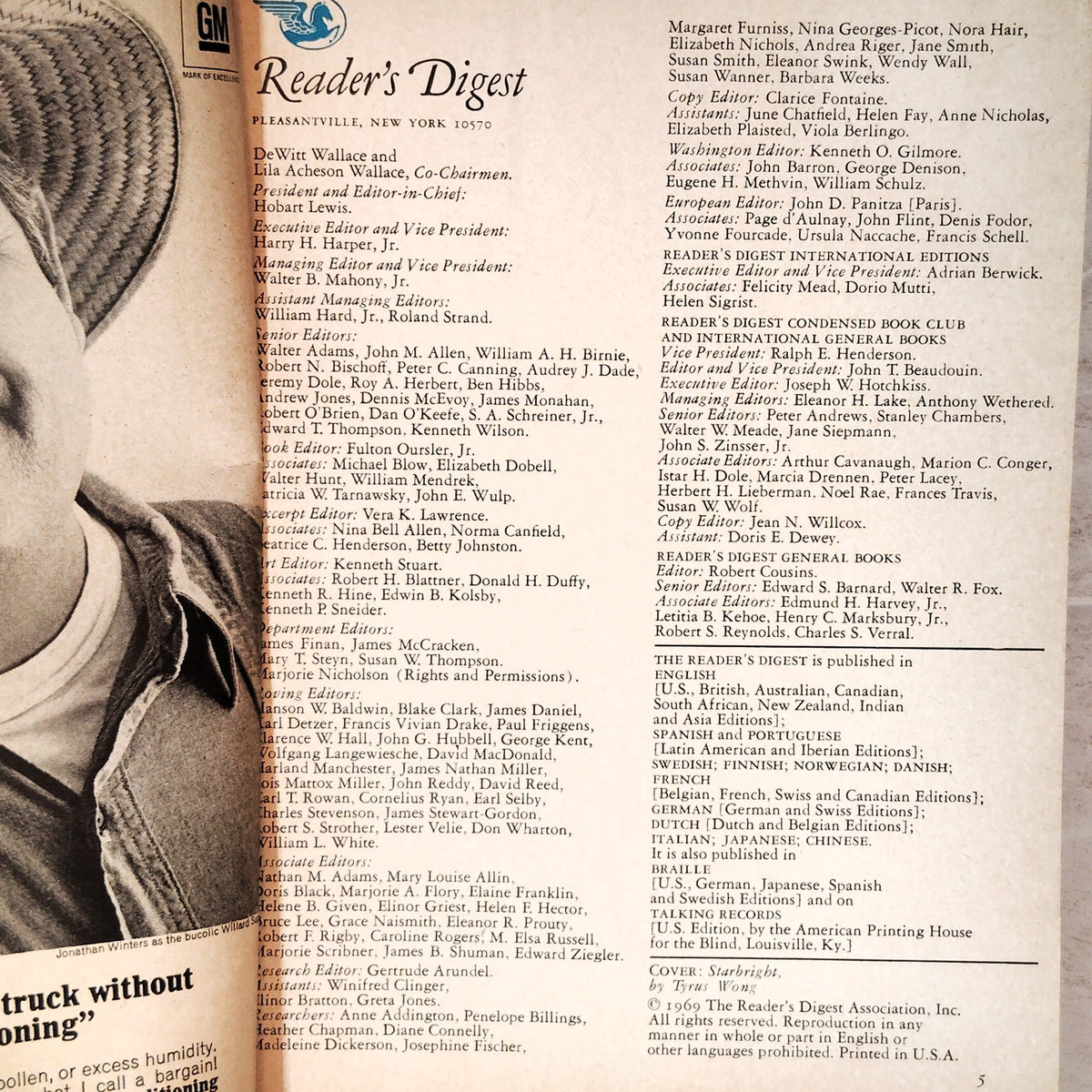 Reader's Digest January 1970 Vintage Magazine 50¢ Cover Tyrus Wong Art