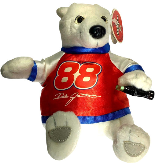 1999 Coca-Cola / Dale Jarrett #88 Polar Bear Pellet Plush 6"H x 5"W x 3"D