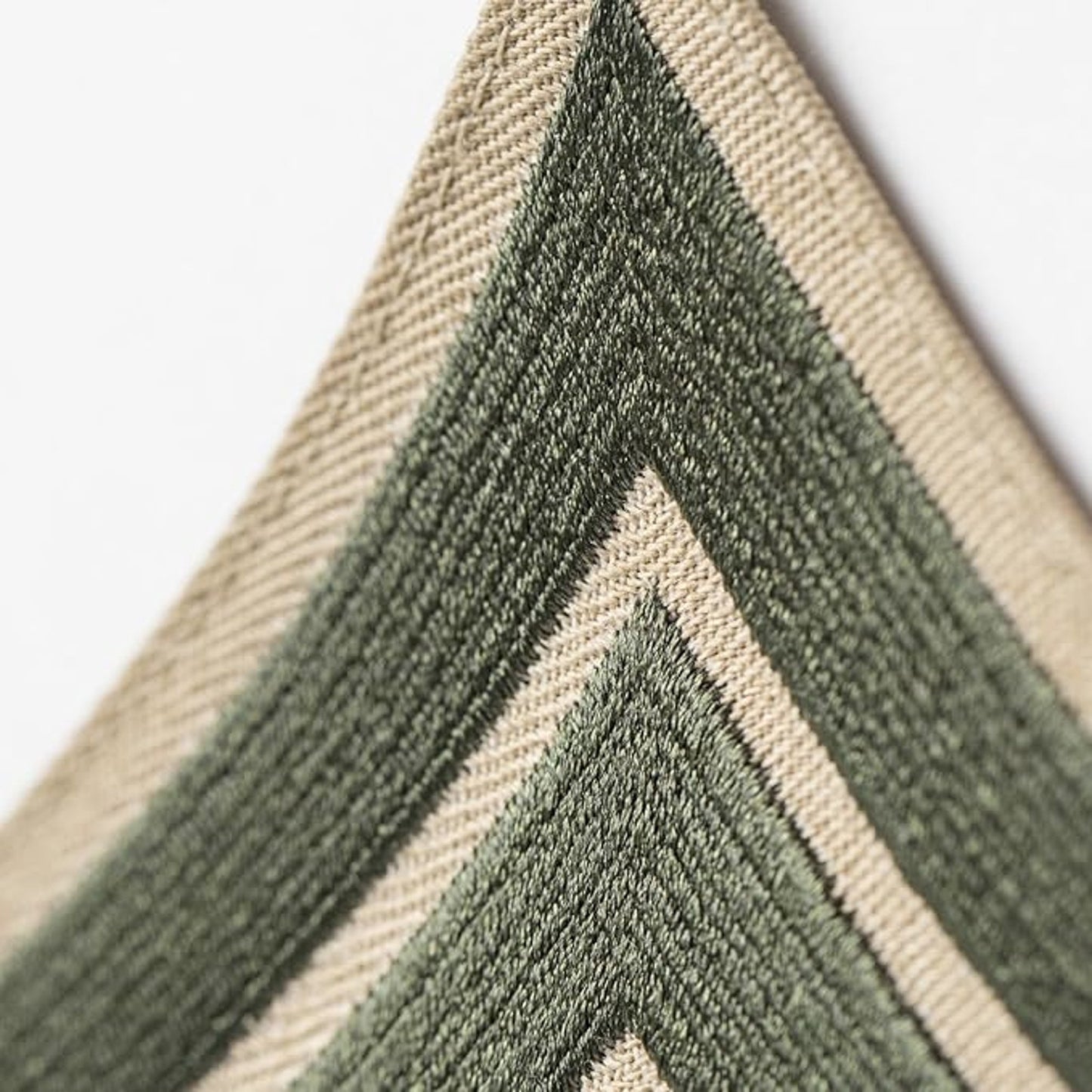 USMC Corporal E‑4 Chevrons Women’s Green/Khaki 3‑1/2" × 2‑3/4" Pair