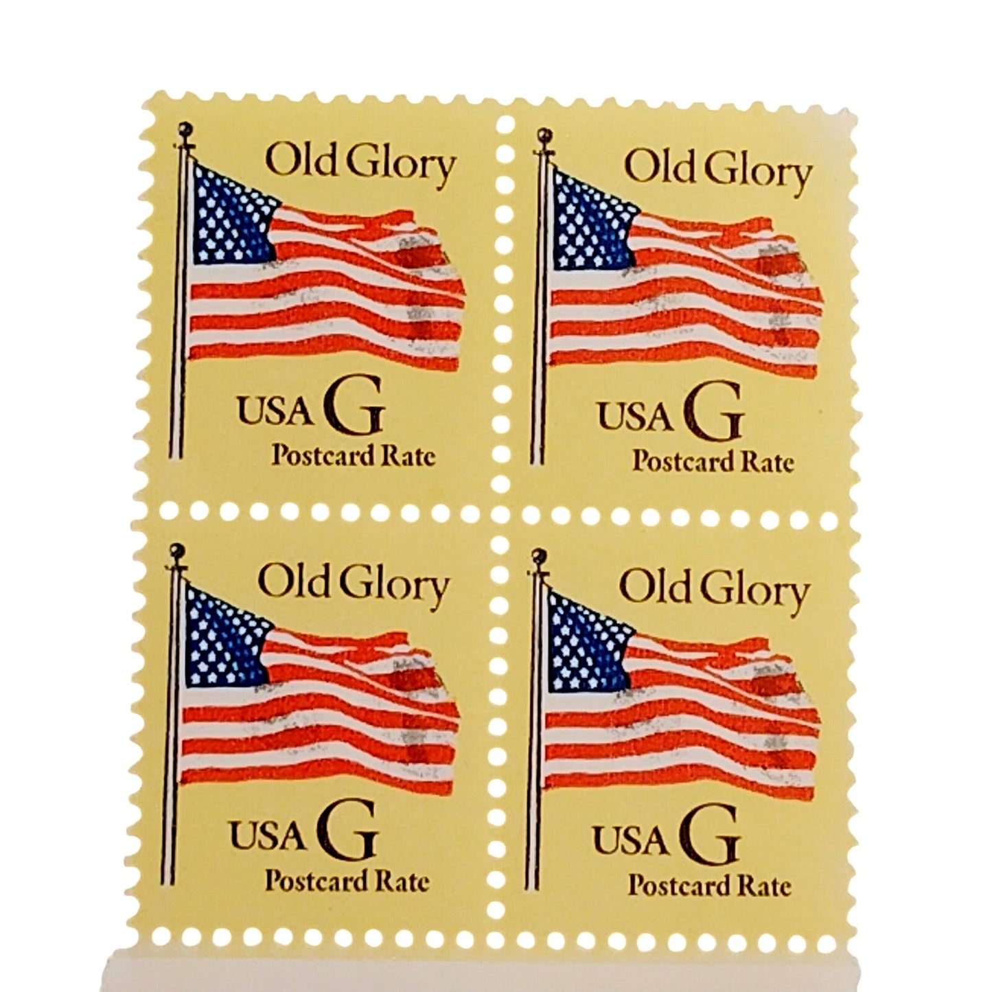 Block of 4 – 1994 USA “G” Rate Old Glory Postcard Stamps MNH Scott 2879