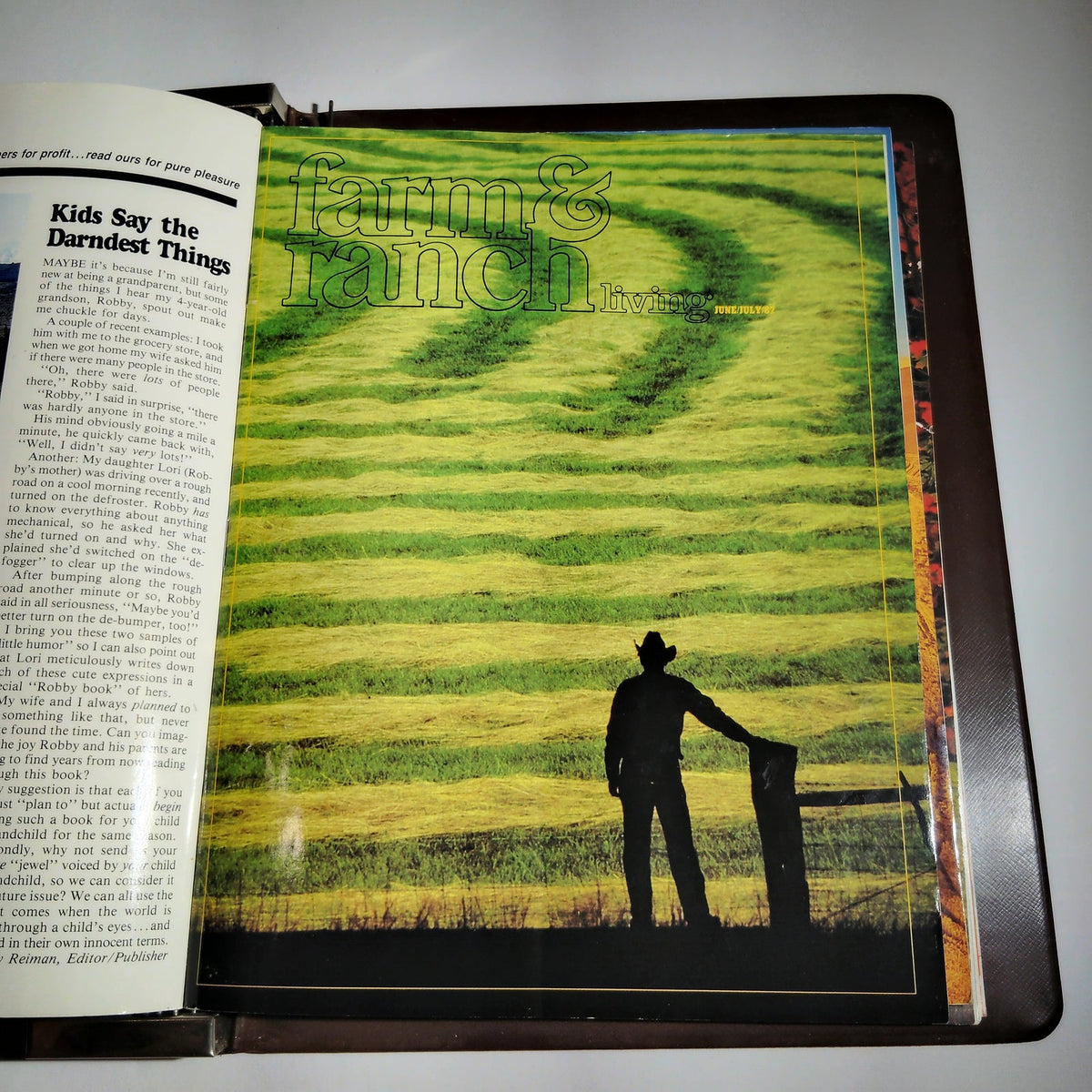 Vintage Farm & Ranch Living 1986-1987 Bound Magazine Lot of 11 in Reiman Binder