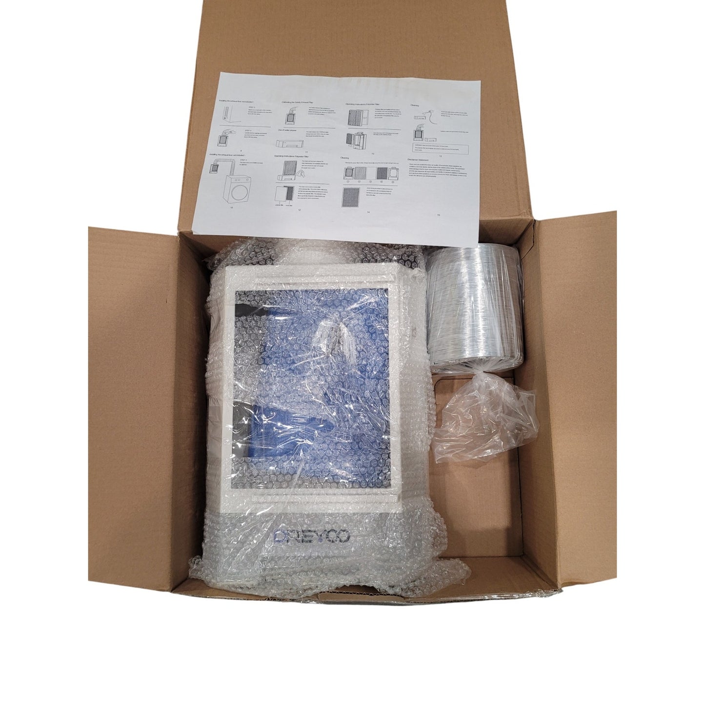 Dreyoo Indoor Dryer Vent Kit Blue - 3-in-1 System w/ Hose & Filters - MPN Dreyoo-Vent Kit-0894