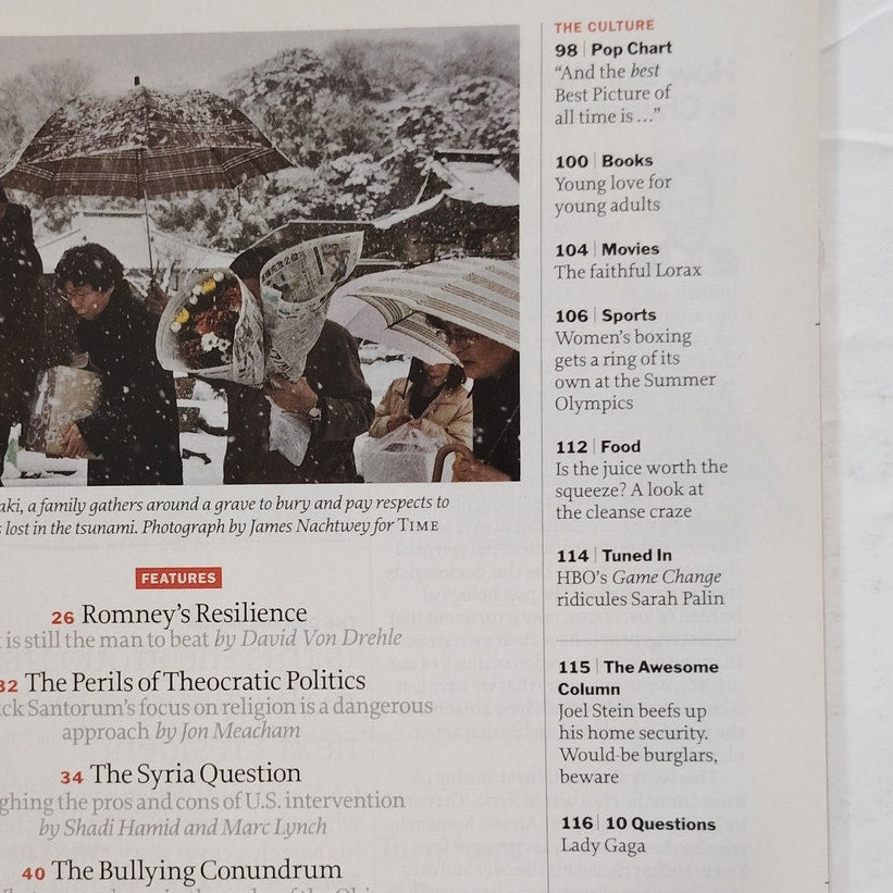 TIME Magazine March 12 2012 - 10 Ideas That Are Changing Your Life Back Issue